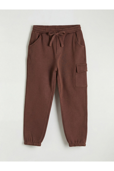 LC Waikiki Brown elastic waist cargo sweatpants for boys by gülüs gi̇yi̇m