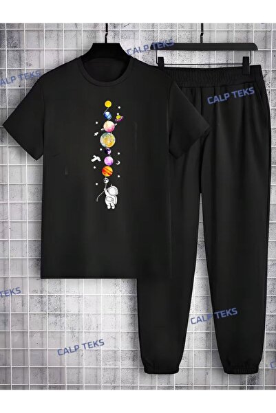 CALP TEKS Planets Tethered to the Rope Astornot Printed Top and Bottom Set (T...