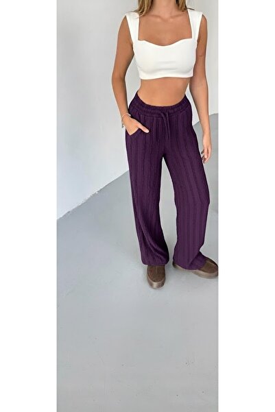THEBEK Kışlık Fırfır Modal Cepli Plazzo Pantolon