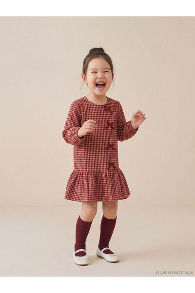 LC Waikiki Özmarka New Season Bow Detailed Girl's Dress