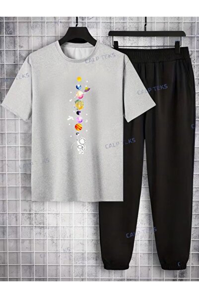 CALP TEKS Planets Tethered to the Rope Astornot Printed Top and Bottom Set (T...