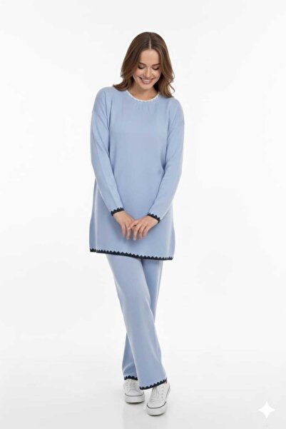 newmisal Women's Zigzag Stitched Knitwear Set