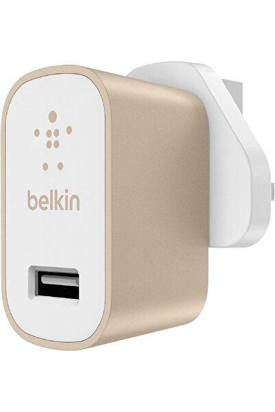 Belkin Premium Ultra-Fast 2.4AMP Ac Charger UK - Gold