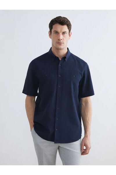 LC Waikiki Nevavm Regular Fit Dobby Men's Shirt with Difference