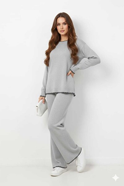 newmisal Women's Zigzag Stitched Knitwear Set