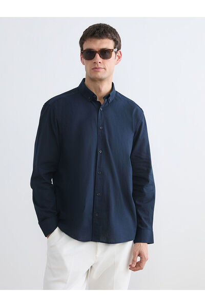 LC Waikiki Cămașă pentru bărbați LCW Vision, albastru închis, cu aspect de in...