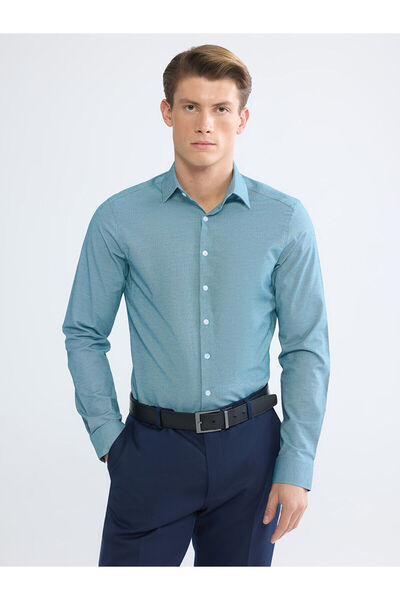 LC Waikiki Green Slim Fit Dobby Men's Shirt