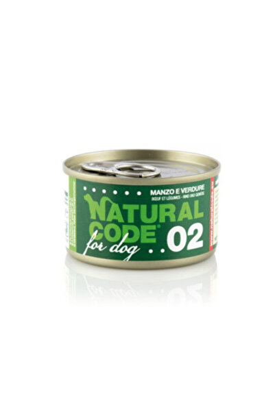 Natural Code 02 طعام رطب للكلاب بنكهة اللحم البقري والخضراوات - 90 غرام