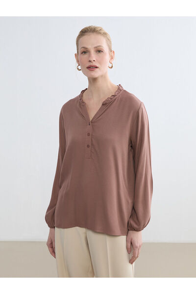 LC Waikiki Peak New Season Ruffled Collar Blouse