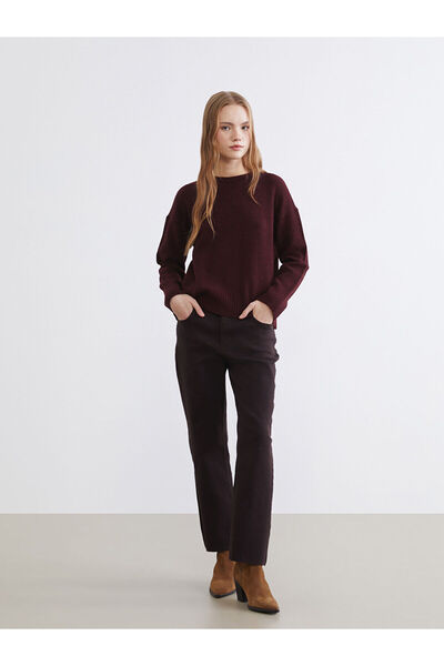 LC Waikiki Brown Crop Straight Fit Women's Jean Pants