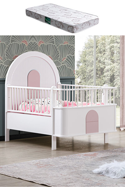 Setay Beşik, Venüs MDF Büyüyen Beşik + 1 Adet Comfort Yatak 90x130 - Pembe