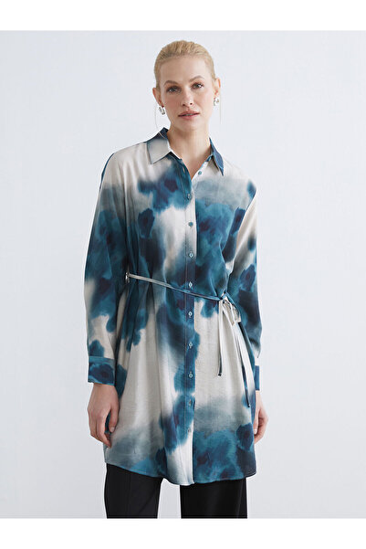 LC Waikiki Nevavm Women's Patterned Belted Shirt Tunic with a Difference