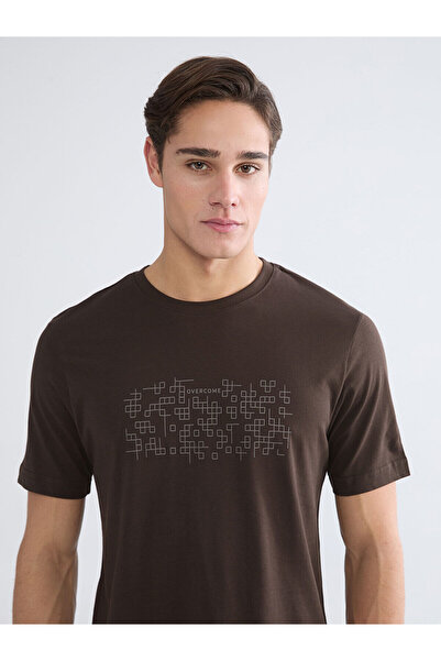 LC Waikiki Özmarka New Season Crew Neck Printed Combed Cotton Men's T-Shirt