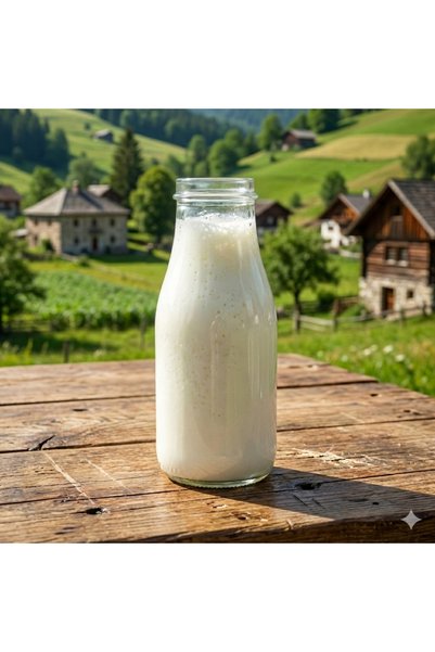 Afracam 200 ml Transparent Milk, Ayran, Water, Lemonade Bottle 200 Cc Tear-Off Lock Cap Glass Bottle 6 Pieces