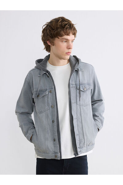 LC Waikiki Gray Standard Fit Men's Jean Jacket