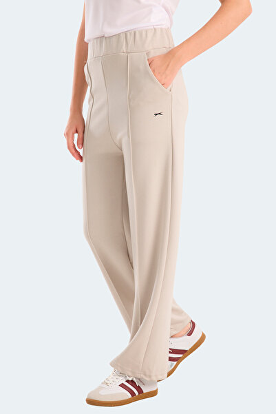 Slazenger Ville Czg Women's Wide Leg Stone Gray Sweatpants