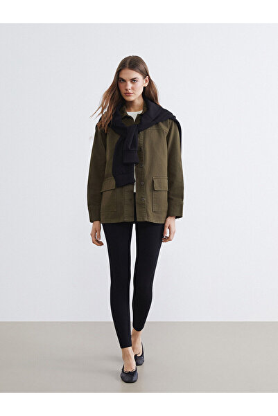 LC Waikiki Μαύρο γυναικείο κολάν παντελόνι με ελαστική μέση