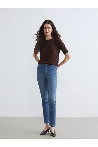 LC Waikiki Indigo Elastic Waist Slim Mom Women's Jeans