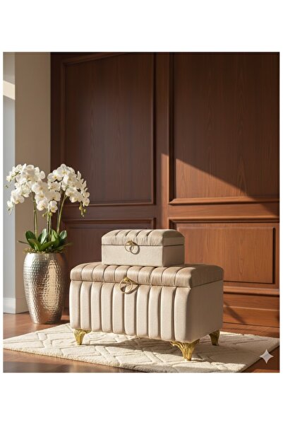 Duru Çeyiz Sandıkları Gold Kulplu İkili Çeyiz Sandığı