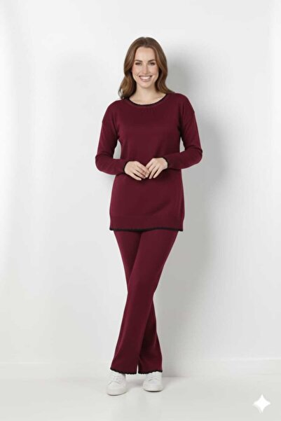 newmisal Women's Zigzag Stitched Knitwear Set