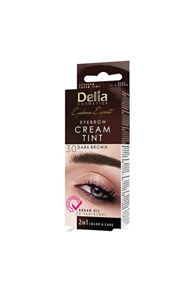 Delia Set 4 x Vopsea de Sprancene Ulei Argan Dark Brown 3, 15 ml