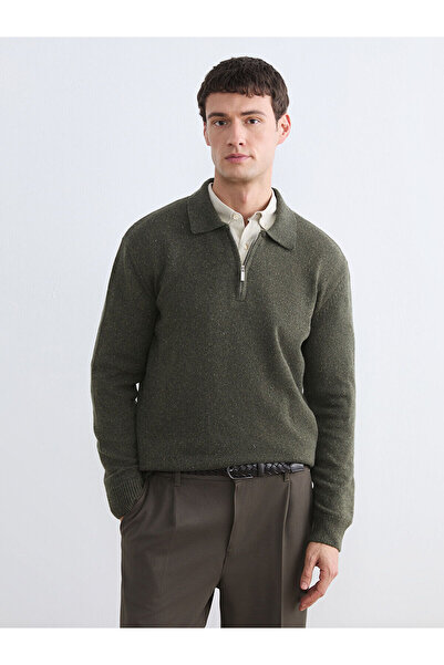 LC Waikiki سترة تريكو رجالية بياقة بولو ونصف سحاب من LCW Vision