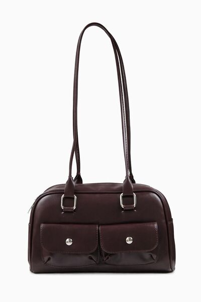 Tandi Bags حقيبة لاييتا ريترو باجيت باللون الأحمر الداكن