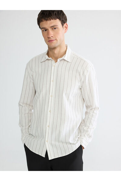 LC Waikiki Ανδρικό πουκάμισο με ρίγες και καρό σχέδιο, κανονική εφαρμογή, από...