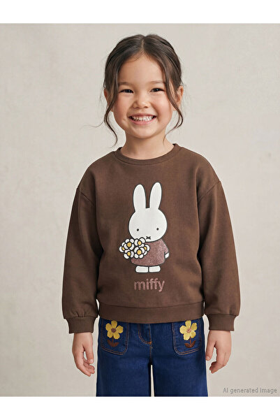 LC Waikiki Özmarka New Season Miffy Printed Girls' Thick Sweatshirt