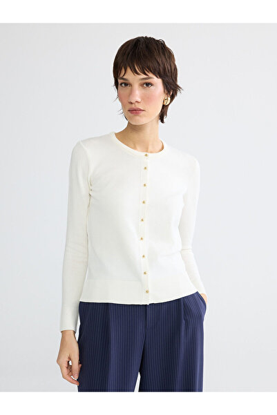 LC Waikiki Γυναικεία πλεκτή ζακέτα Özmarka New Season με λαιμόκοψη