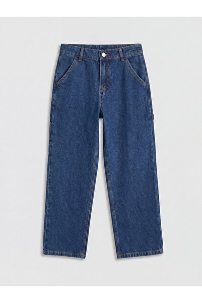 LC Waikiki بنطلون جينز فضفاض للأولاد من مجموعة إلسيفا إنديجو