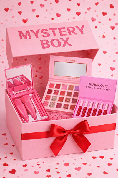 de Make-up Surprise Box – 3 Full Size Products, Pink Theme, Valentine’s Day Gift