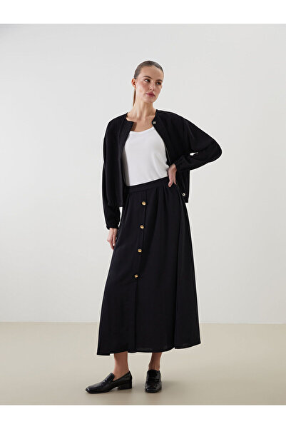 LC Waikiki Nevavm Women's Crepe Skirt with Elastic Waist