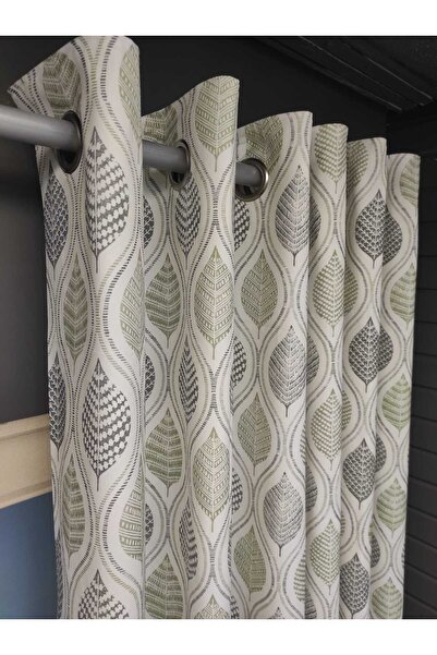 Evcimenhome Rustic Curtain (Lined) Linen Fabric. Eyelet Metal Ring 230Cmx230Cm