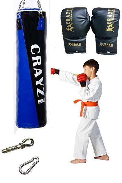 FeyzaDesign Çocuklar İçin Renkli Boks ve Kum Torbası Seti, Eldiven ve Askı Ap...