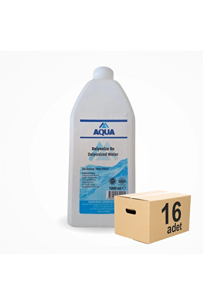 Aqua Deiyonize Su (Distile Su) 1 LT - 16 Adet (1 Koli)