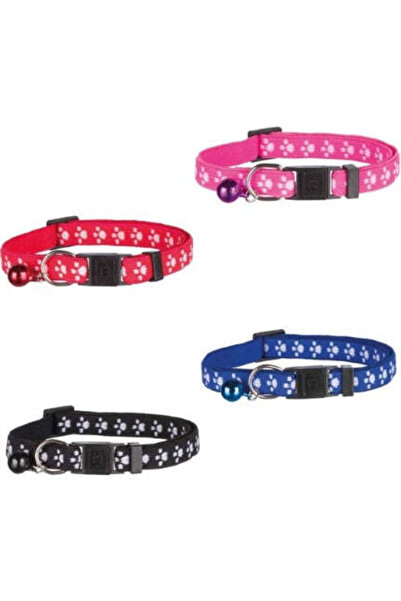 Trixie طوق قطط مطاطي بنقشة مخلب - بنفسجي/20-35 سم