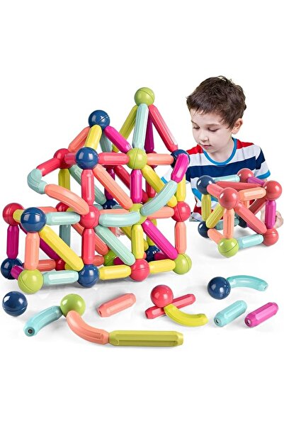 Arabest مجموعة بناء مغناطيسية، كرات وعصي مغناطيسية - تتميز بألعاب مونتيسوري آ...