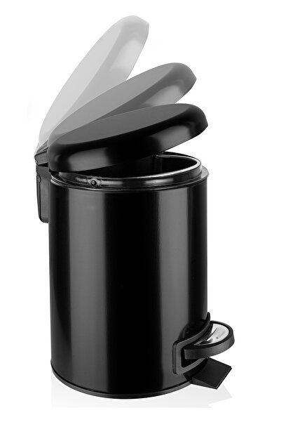 GörSeç Black 12 Liter Elite Pedal Trash Can Luxury Kitchen Trash Bin Elite Ho...