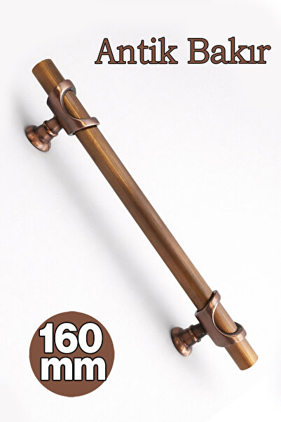 Badem10 Arsin ravna mekana sjajna antikna bakrena ručka za ormar 160 mm moder...