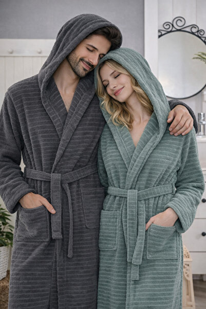 Asilex Home Collection ASILEX HOME %100 Pamuk | Kapüşonlu | Çift Kişilik Antr...