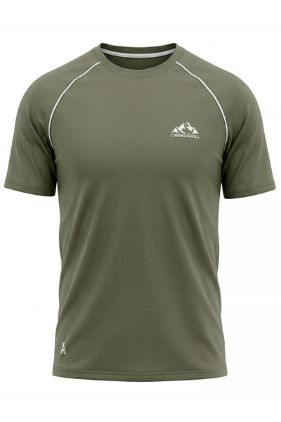 ORENDAHILL Men's Sports T-Shirt Quick-Drying Stretchy Regular Fit Raglan Pipe...