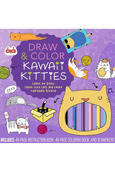 Book Boss مجموعة رسم وتلوين قطط كاواي