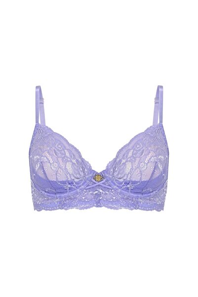 Feu De Elu Pastivelle lilac lace balconette bra