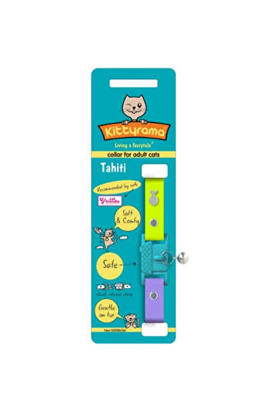 Kittyrama طوق قطط تاهيتي، مقاس 19.5 سم - 26.5 سم