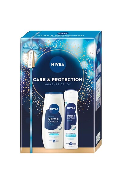 NIVEA Women's Gift Box Care&Protection Derma Control, Shower Gel 250 ml, Deod...