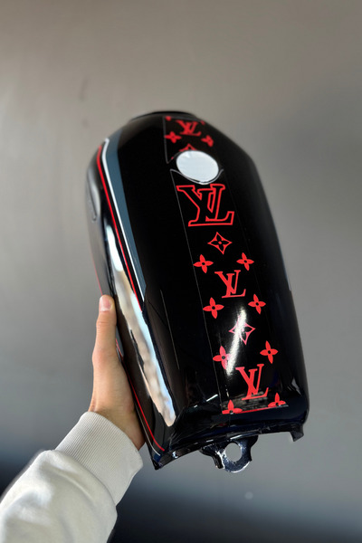 Banxtre Vl Patterned Tank Sticker Compatible with Cg Motorcycles (2 Pieces Fr...