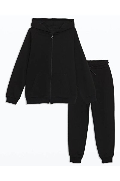 VOY KİDS Set de trening pentru școală, unisex, cu fermoar, cu glugă 2 fire, M...