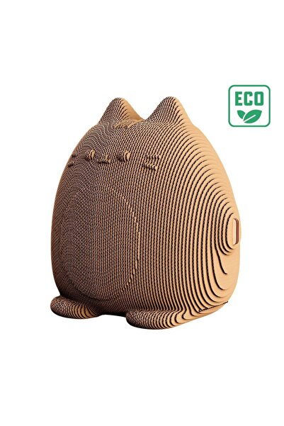 Cartonic 3D Cardboard Puzzle - Cat-Shaped Piggy Bank