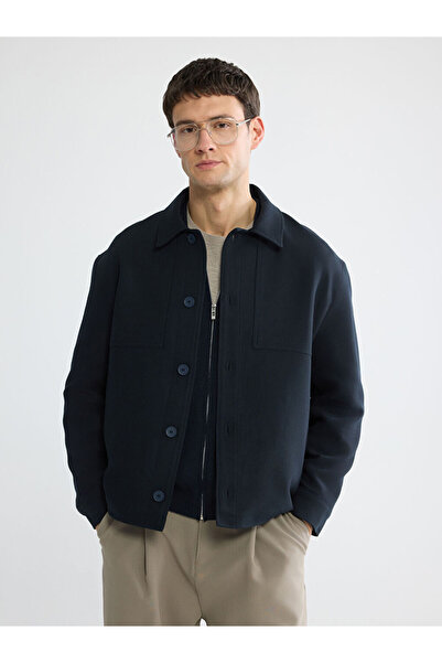 LC Waikiki Ανδρικό παλτό Navy Blue Standard Fit